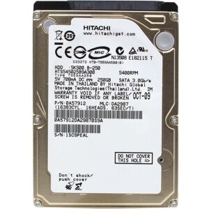Hitachi 250GB Internal 2.5" SATA Hard Drive - Refurbished Hitachi 250GB Internal 2.5" SATA Hard Drive - Refurbished