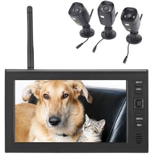 7 Inch Lcd Wireless Wifi 4ch Security Monitor System Display+camera 3pcs Ir C Uk 7 Inch Lcd Wireless Wifi 4ch Security Monitor System Display+camera 3pcs Ir C Uk