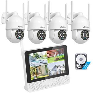 Anran 5mp Wifi Audio Security Camera System - 360° Ptz - 12"Monitor Anran 5mp Wifi Audio Security Camera System - 360° Ptz - 12"Monitor