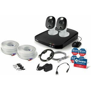 Swann CCTV System - 4 Channel 1080p DVR with 2 x 1080p Warning Light Bullet Came Swann CCTV System - 4 Channel 1080p DVR with 2 x 1080p Warning Light Bullet Came