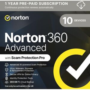 Symantec Norton 360 Advanced Antivirus 2026 10 Devices 1 Year Pc Mac Ios Android Retail Symantec Norton 360 Advanced Antivirus 2026 10 Devices 1 Year Pc Mac Ios Android Retail