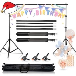 bejohu Bejohu Backdrop Stand Kit, 2x3m/ 6.5ft X 10ft Adjustable Portable Photo Studio bejohu Bejohu Backdrop Stand Kit, 2x3m/ 6.5ft X 10ft Adjustable Portable Photo Studio