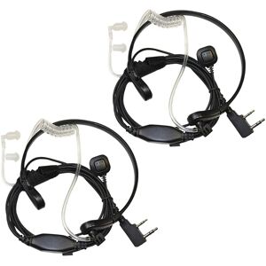 2-Pack Hqrp Acoustic Tube Earpiece Throat Mic Headset For Kenwood Series Radio 2-Pack Hqrp Acoustic Tube Earpiece Throat Mic Headset For Kenwood Series Radio