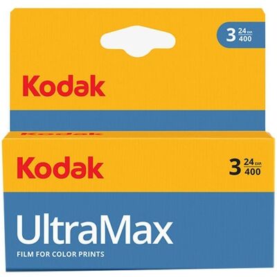 3 Kodak Ultra Max 400 24exp Colour Films - Dated 05/2028 3 Kodak Ultra Max 400 24exp Colour Films - Dated 05/2028