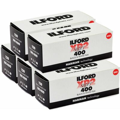 Ilford Xp2 400 120 B&w Roll Film - C41 Process - 5 Pack Ilford Xp2 400 120 B&w Roll Film - C41 Process - 5 Pack