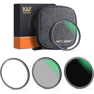 K&F Concept 52mm Magnetic 3-in-1 Filter Kit - UV, CPL, ND1000 - Camera Filter Set K&F Concept 52mm Magnetic 3-in-1 Filter Kit - UV, CPL, ND1000 - Camera Filter Set