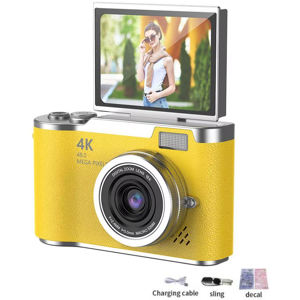 Does Not Apply 4k Digital Camera Ccd 180° Flip Screen Selfie Camera 8x Digital Zoom 48mp Portab Does Not Apply 4k Digital Camera Ccd 180° Flip Screen Selfie Camera 8x Digital Zoom 48mp Portab