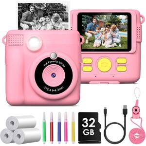 Does Not Apply Kids Instant Print Camera 1080p Hd, 32gb Card, 3 Rolls Paper, Fun Toy Gift Does Not Apply Kids Instant Print Camera 1080p Hd, 32gb Card, 3 Rolls Paper, Fun Toy Gift