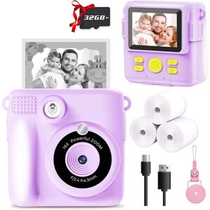 Woobroo Kids Camera Instant Print - 1080p Hd Video & Instant Camera For Kids With 32gb Woobroo Kids Camera Instant Print - 1080p Hd Video & Instant Camera For Kids With 32gb
