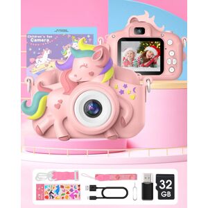 Does Not Apply Kids Digital Selfie Camera 20mp 1080p Hd 2\" Screen With 32gb Card Purple Pink Does Not Apply Kids Digital Selfie Camera 20mp 1080p Hd 2\" Screen With 32gb Card Purple Pink