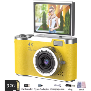 Does Not Apply 4k Digital Camera Ccd 180° Flip Screen Selfie Camera 8x Digital Zoom 48mp Portab Does Not Apply 4k Digital Camera Ccd 180° Flip Screen Selfie Camera 8x Digital Zoom 48mp Portab