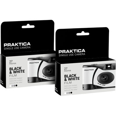 Praktica Single Use Disposable Camera 27 Shots Black & White Film Pack Of 2 For Praktica Single Use Disposable Camera 27 Shots Black & White Film Pack Of 2 For