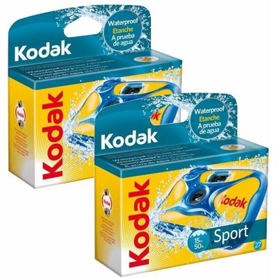 Kodak Sport Underwater / Waterproof 35mm Single-Use Film Camera - 2 Pack Kodak Sport Underwater / Waterproof 35mm Single-Use Film Camera - 2 Pack