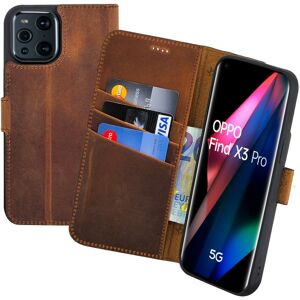 Suncase® Case For Oppo Find X3 Pro 5g Book Case Leather Protection Cover Antique Coffee Suncase® Case For Oppo Find X3 Pro 5g Book Case Leather Protection Cover Antique Coffee