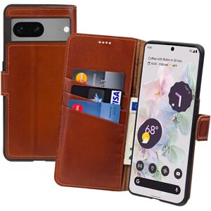 Suncase® Case For Google Pixel 7a Book Case Real Leather Protection Cover Burned Cognac Suncase® Case For Google Pixel 7a Book Case Real Leather Protection Cover Burned Cognac