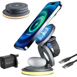 Pkbd 3 In 1 Mag-Safe Wireless Charging Station, 20w Foldable Travel Magnetic Wi Pkbd 3 In 1 Mag-Safe Wireless Charging Station, 20w Foldable Travel Magnetic Wi
