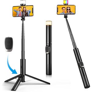 Marchpower Selfie Stick Tripod With Rgb Fill Light, All In One 67\" Extendable P Marchpower Selfie Stick Tripod With Rgb Fill Light, All In One 67\" Extendable P