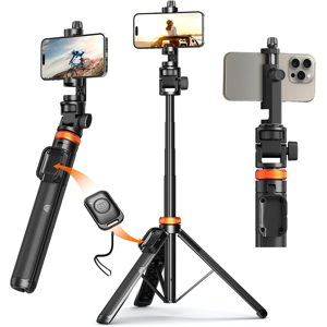 Eutp-010 Oohhee Newest 62” Phone Tripod With Remote, Tripod For Iphone & Selfie Stick, Hi Eutp-010 Oohhee Newest 62” Phone Tripod With Remote, Tripod For Iphone & Selfie Stick, Hi
