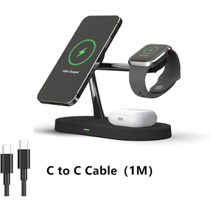 Does Not Apply 3-In-1 Wireless Charging Stand For Phone Watch Earbuds Fast Charger Station Dock Does Not Apply 3-In-1 Wireless Charging Stand For Phone Watch Earbuds Fast Charger Station Dock
