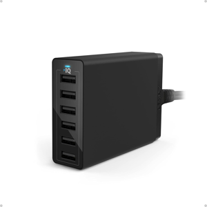 Anker Powerport 60 W 6-Port Family-Sized Desktop Usb Charger With Poweriq Techno Anker Powerport 60 W 6-Port Family-Sized Desktop Usb Charger With Poweriq Techno