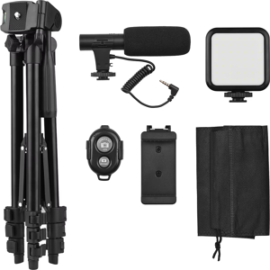 Does Not Apply Kit-05lm Tripod Smartphone Vlog Video Kit With Phone Holder Microphone Led Video Does Not Apply Kit-05lm Tripod Smartphone Vlog Video Kit With Phone Holder Microphone Led Video
