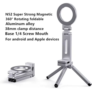 Does Not Apply Strong Magnetic Phone Holder Magsafe Tripod Aluminum Alloy Rotation Foldable Sta Does Not Apply Strong Magnetic Phone Holder Magsafe Tripod Aluminum Alloy Rotation Foldable Sta