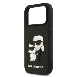 Karl Lagerfeld 3d Rubber Karl And Choupette Case For Iphone 17 Pro 6.3\" Black Karl Lagerfeld 3d Rubber Karl And Choupette Case For Iphone 17 Pro 6.3\" Black