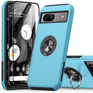Does Not Apply For Google Pixel 8a Case With 2-Pack Screen Protector, 360° Rotating Metal Ring Does Not Apply For Google Pixel 8a Case With 2-Pack Screen Protector, 360° Rotating Metal Ring