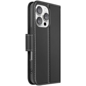 Avizar Leather Wallet Case For Iphone 16 Pro With Stand Function Avizar Leather Wallet Case For Iphone 16 Pro With Stand Function