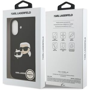 Karl Lagerfeld Liquid Silicone Double Head Case For Iphone 17 6.3" Black Karl Lagerfeld Liquid Silicone Double Head Case For Iphone 17 6.3" Black