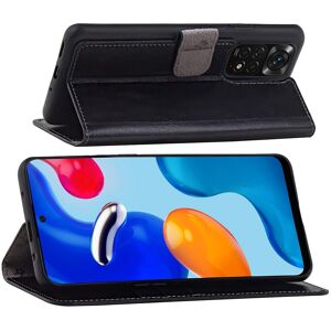Suncase Flip Case Book Cover Genuine Leather Black For Xiaomi Redmi Note 11 Suncase Flip Case Book Cover Genuine Leather Black For Xiaomi Redmi Note 11