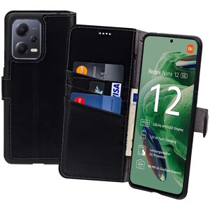 Suncase Case For Xiaomi Redmi Note 12 5g Book Style Leather Cover In Black Suncase Case For Xiaomi Redmi Note 12 5g Book Style Leather Cover In Black