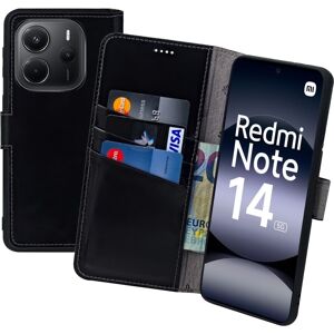 Suncase® Case For Xiaomi Redmi Note 14 5g Book Style Leather Cover In Black Suncase® Case For Xiaomi Redmi Note 14 5g Book Style Leather Cover In Black