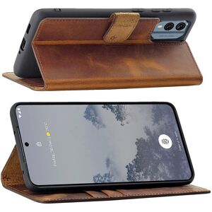 Suncase Flip Case Book Leather Bag In Vintage Coffee For Nokia X30 5g Suncase Flip Case Book Leather Bag In Vintage Coffee For Nokia X30 5g