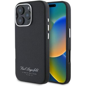 Karl Lagerfeld iPhone 16 Pro Black Case - Luxury Protective Cover Karl Lagerfeld iPhone 16 Pro Black Case - Luxury Protective Cover