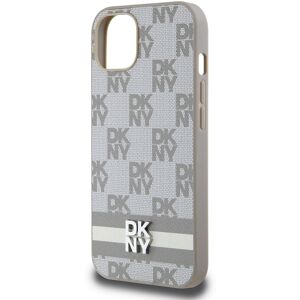 DKNY iPhone 13 Case - Beige, Checkered & Stripe Pattern DKNY iPhone 13 Case - Beige, Checkered & Stripe Pattern