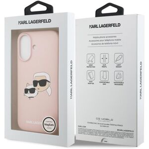 Karl Lagerfeld Liquid Silicone Double Head Case For Iphone 17 6.3" Pink Karl Lagerfeld Liquid Silicone Double Head Case For Iphone 17 6.3" Pink