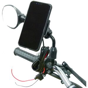 Buybits Hardwire Powered Bike Mirror Mount & Tigra Mountcase 2 Holder For Iphone Xr Buybits Hardwire Powered Bike Mirror Mount & Tigra Mountcase 2 Holder For Iphone Xr