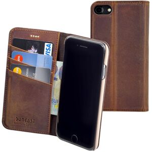 Suncase Iphone Se 2020 7 8 Exclusive Real Leather Case Book Cover Vintage Coffee Suncase Iphone Se 2020 7 8 Exclusive Real Leather Case Book Cover Vintage Coffee