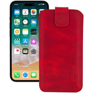 Suncase® Case For Iphone 15 Pro Bag Genuine Leather Protective Antique Red + Silicone Suncase® Case For Iphone 15 Pro Bag Genuine Leather Protective Antique Red + Silicone