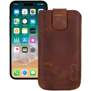 Suncase® Case For Iphone 16 Bag Genuine Leather Pocket In Antique Coffee + Silicone Case Suncase® Case For Iphone 16 Bag Genuine Leather Pocket In Antique Coffee + Silicone Case