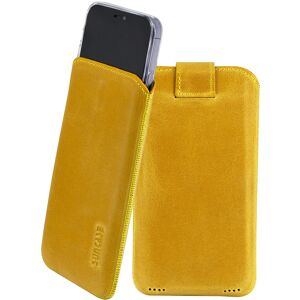 Suncase® Suncase Case Real Leather Bag In Antique Mustard Yellow+silicone For Iphone 15 Suncase® Suncase Case Real Leather Bag In Antique Mustard Yellow+silicone For Iphone 15