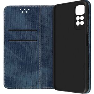 Avizar Xiaomi Redmi Note 11/11s Denim Fabric Folio Case - Protection & Card Storage Avizar Xiaomi Redmi Note 11/11s Denim Fabric Folio Case - Protection & Card Storage