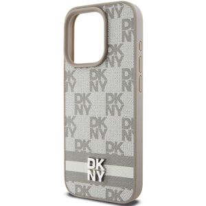 DKNY iPhone 15 Pro Max Beige Case - Elegant Pattern DKNY iPhone 15 Pro Max Beige Case - Elegant Pattern