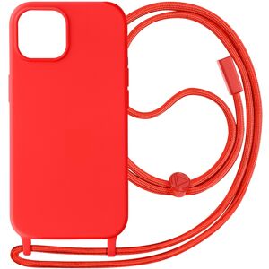 Avizar iPhone 15 Plus Lanyard Case - Semi-rigid Neck Lanyard 80cm Red Avizar iPhone 15 Plus Lanyard Case - Semi-rigid Neck Lanyard 80cm Red