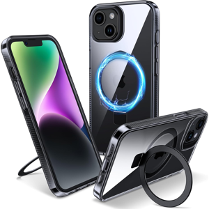 Does Not Apply Magnetic Kickstand Case For Iphone 14 Plus, [Compatible With Magsafe & Invisible Does Not Apply Magnetic Kickstand Case For Iphone 14 Plus, [Compatible With Magsafe & Invisible