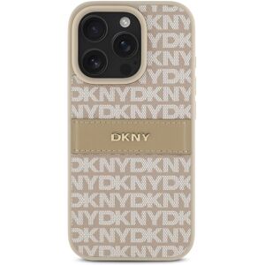 DKNY Case For Iphone 16 Pro Max Repeat Pattern Tonal Stripe With Metallized Logo DKNY Case For Iphone 16 Pro Max Repeat Pattern Tonal Stripe With Metallized Logo