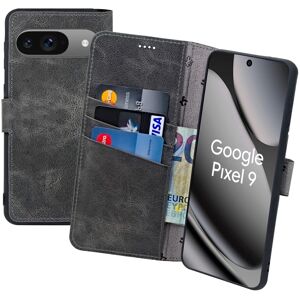 Suncase® Case For Google Pixel 9 Case Book Case Genuine Leather Cover In Antique Grey Suncase® Case For Google Pixel 9 Case Book Case Genuine Leather Cover In Antique Grey