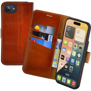 Suncase® Suncase Leather Bag Case Flip Case Book Cover In Burned Cognac For Iphone 16e Suncase® Suncase Leather Bag Case Flip Case Book Cover In Burned Cognac For Iphone 16e