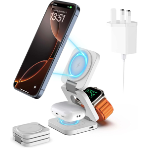 Does Not Apply Foldable 3 In 1 Wireless Charging Station For Apple, Magnetic Wireless Charger, Does Not Apply Foldable 3 In 1 Wireless Charging Station For Apple, Magnetic Wireless Charger,